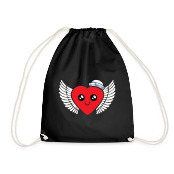 Sailor Heart Sailor Shipping Amour Saint-Valentin - Sac de sport léger - noir - Devant