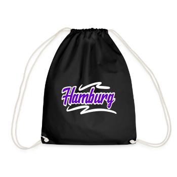 Hamburg - Drawstring Bag - black - Front
