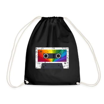 Musique de cassette Gay Pride - Sac de sport léger - noir - Devant