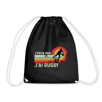 j'peux pas j'ai rugby cadeau anniversaire humour - Sac de sport léger - noir - Devant