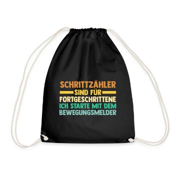Schrittzähler Sind Für Fortgeschrittene - Turnbeutel - Schwarz - Vorne