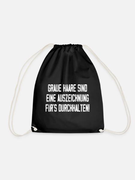Graue Haare Sind Eine Auszeichnung - Turnbeutel - Schwarz