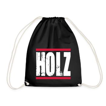 ich und mein - holz - Turnbeutel - Schwarz - Vorne