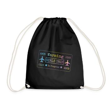 Attention Girls Trip en cours - Sac de sport léger - noir - Devant
