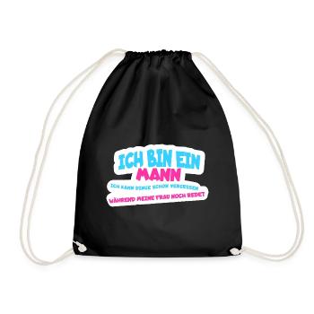 Je suis un homme, je peux oublier des choses - Sac de sport léger - noir - Devant
