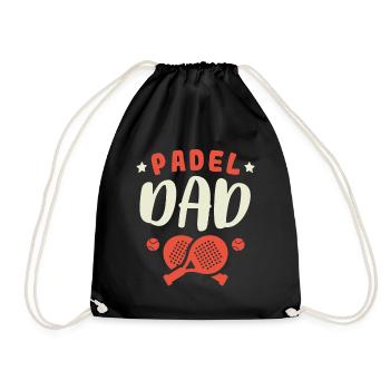 Padel Papa Joueur de Padel Padel Tennis Papa Père - Sac de sport léger - noir - Devant