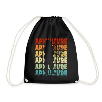Cadeau apiculteur apiculture abeilles vintage - Sac de sport léger - noir - Devant