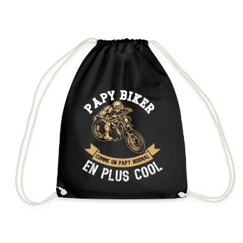 papy biker - Sac de sport léger - noir - Devant