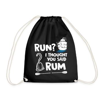 Drôle de pirate je tought tu as dit rhum - Sac de sport léger - noir - Devant