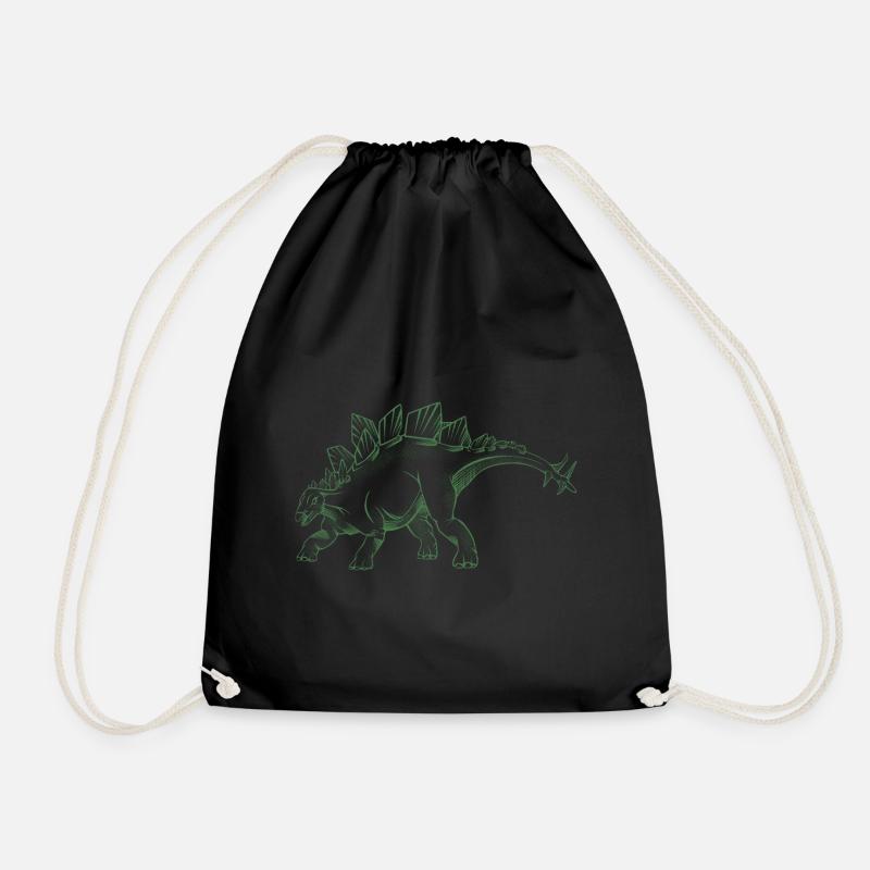Stegosaurus - Turnbeutel - Schwarz