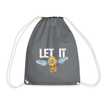 Biene | Let It Bee - Turnbeutel - Grau - Vorne