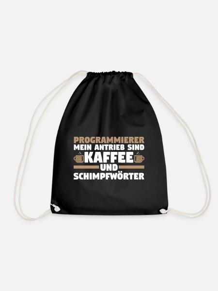 Programmieren Entwickler Coder Kaffee Programmiere - Turnbeutel - Schwarz