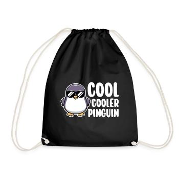 Pinguin - Turnbeutel - Schwarz - Vorne