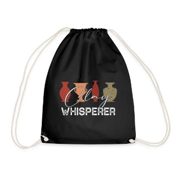 Clay Whisperer Drôle Céramiste Artiste Sculpteur - Sac de sport léger - noir - Devant