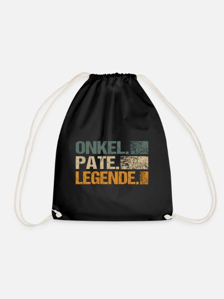Onkel Pate Legende für Patenonkel - Turnbeutel - Schwarz