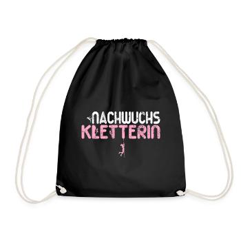 Nachwuchs Kletterin Klettern Baby Mädchen Kinder - Turnbeutel - Schwarz - Vorne
