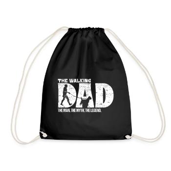 Cairn Terrier Dog Walking Dad Dog Hunting Dog - Drawstring Bag - black - Front