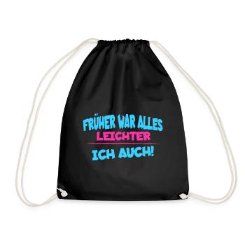 Avant, tout était plus facile, moi aussi - humour disant - Sac de sport léger - noir - Devant