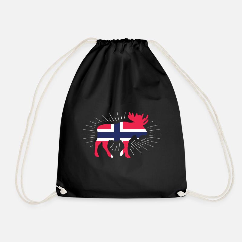Norwegen - Turnbeutel - Schwarz