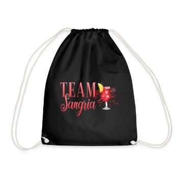 Cocktail Barkeeper Team Sangria - Turnbeutel - Schwarz - Vorne