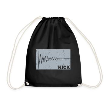 Kick Synthesizer Musiker keyboard - Turnbeutel - Schwarz - Vorne
