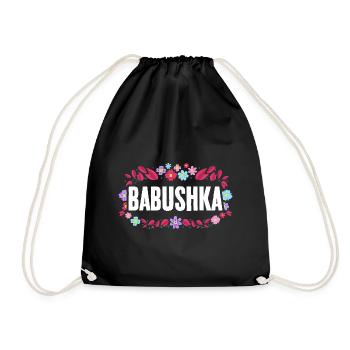 Awesome Babushka Russian Grandma For A Rossiya - Turnbeutel - Schwarz - Vorne