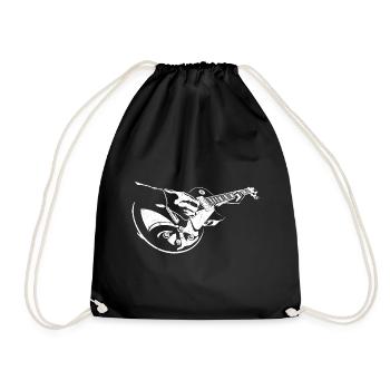 Electric Guitar Electric Guitarist Music Bass Guitar Bassist - Drawstring Bag - black - Front