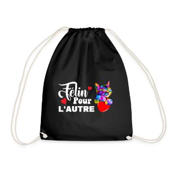 Félin pour l'autre - Sac de sport léger - noir - Devant