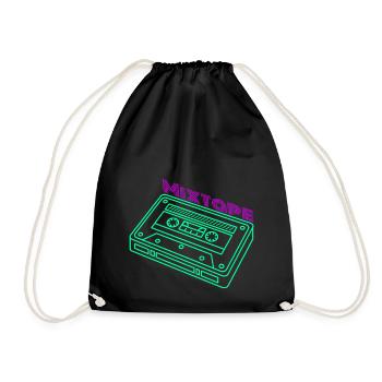 Mixtape Cassette Musique 80s Kidcore Cadeau - Sac de sport léger - noir - Devant