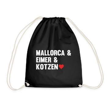 Party Urlaub Mallorca - Turnbeutel - Schwarz - Vorne