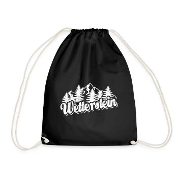 Wetterstein - Wald und Berge Wandern Erholung - Turnbeutel - Schwarz - Vorne