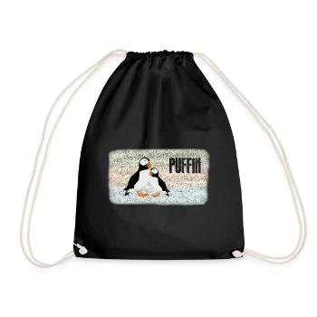 Puffin couple - Plongeurs de perroquets Couple Shirt - Sac de sport léger - noir - Devant