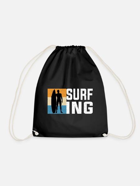 Surfing - Turnbeutel - Schwarz