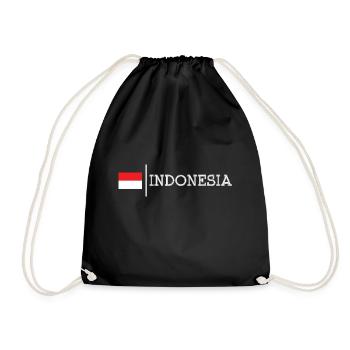 Indonesia - Drawstring Bag - black - Front