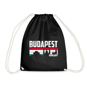 Budapest Hungary City - Drawstring Bag - black - Front