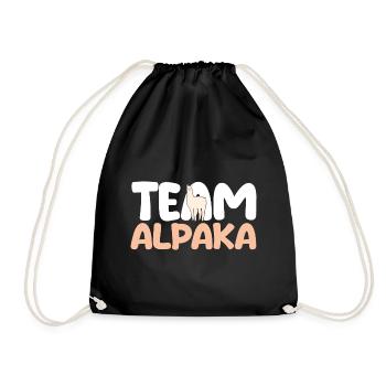 Alpaka - Turnbeutel - Schwarz - Vorne