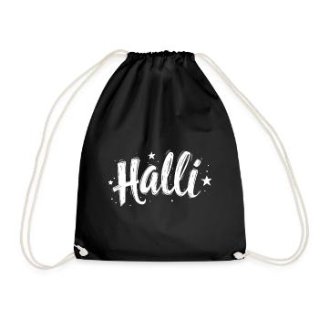 Halli & Galli Partnerlook Party outfit - Halli - Turnbeutel - Schwarz - Vorne