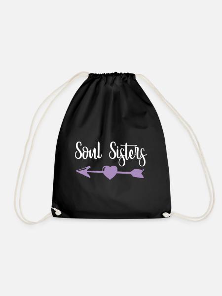 Partner Look Couple Partner Couple Couple Family - Drawstring Bag - black