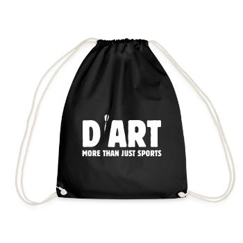 Darts - mehr als nur Sport - es ist Kunst - Turnbeutel - Schwarz - Vorne