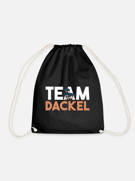 Hund Dackel - Turnbeutel - Schwarz