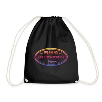 mWarning Girls Trip In Progress - Sac de sport léger - noir - Devant