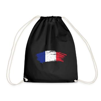 France - Drawstring Bag - black - Front