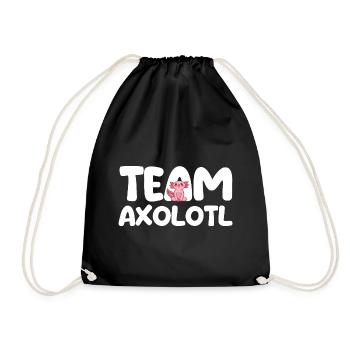 Axolotl - Drawstring Bag - black - Front