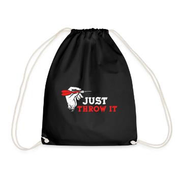 Just Throw It Darts - Drawstring Bag - black - Front