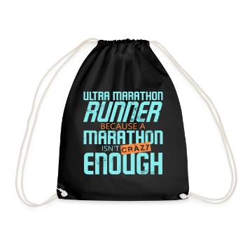 Ultra Marathon - Drawstring Bag - black - Front