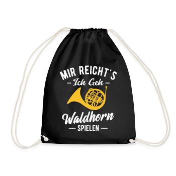 Waldhorn Hornist Orchester Horn Musiker - Turnbeutel - Schwarz - Vorne