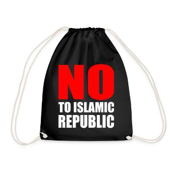 no to islamic republic - Sac de sport léger - noir - Devant
