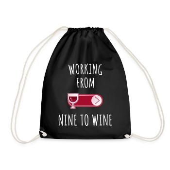 Wein Design für Winzer, Weintrinker und Kellner - Turnbeutel - Schwarz - Vorne