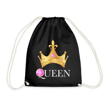 Queen Précieuse Cadeau Fille Ou Femme - Sac de sport léger - noir - Devant