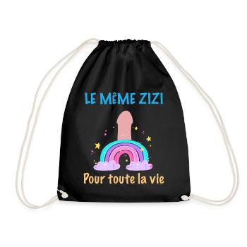 Cadeau EVJF Humoristique Le Meme Zizi Mariage - Sac de sport léger - noir - Devant